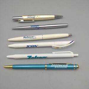 Lot 6 Pharmaceutical Drug Rep Pens Medical Zmax Zosyn Zofran Unasyn Diflucan Mef